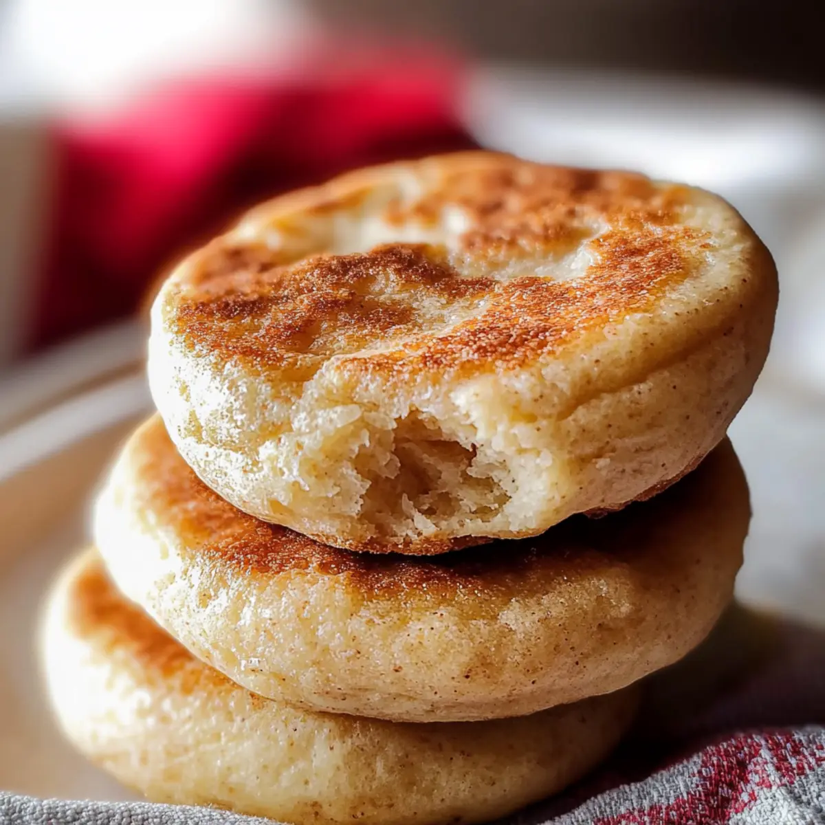 Frisch gebackene englische Muffins mit Vollkorn